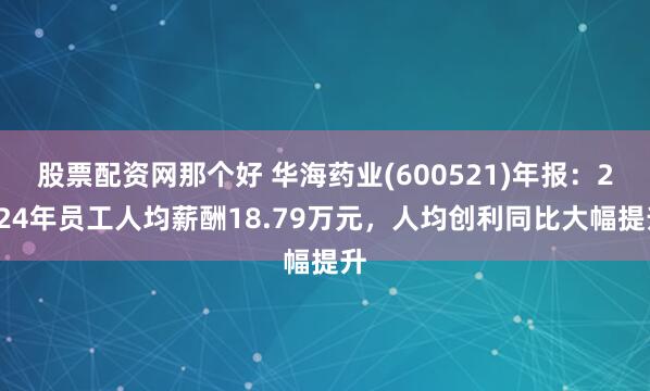 股票配资网那个好 华海药业(600521)年报：2024年员工人均薪酬18.79万元，人均创利同比大幅提升