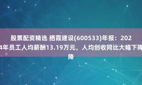 股票配资精选 栖霞建设(600533)年报：2024年员工人均薪酬13.19万元，人均创收同比大幅下降
