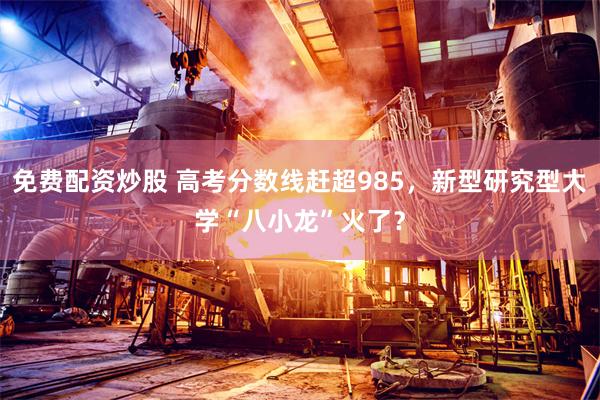 免费配资炒股 高考分数线赶超985，新型研究型大学“八小龙”火了？