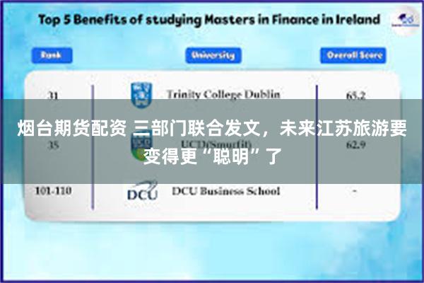 烟台期货配资 三部门联合发文，未来江苏旅游要变得更“聪明”了