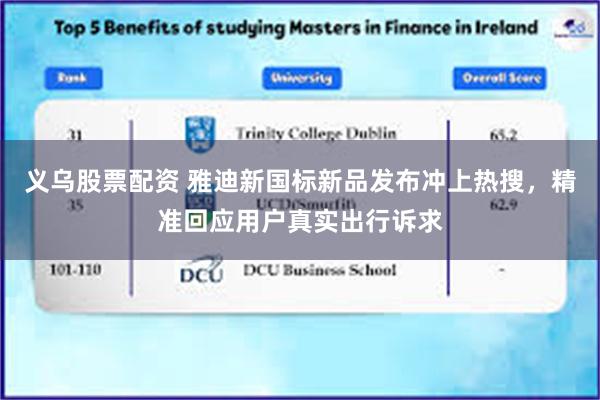 义乌股票配资 雅迪新国标新品发布冲上热搜，精准回应用户真实出行诉求